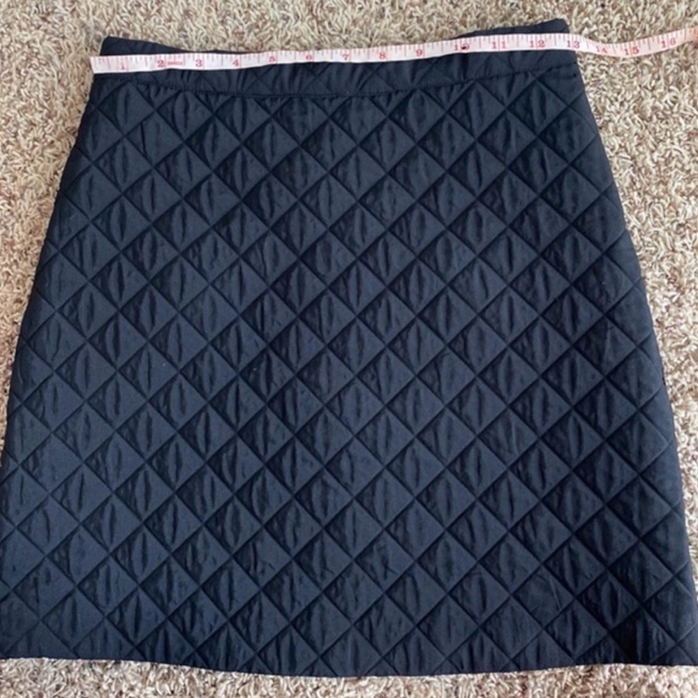 GIANNI BINI BLACK QUILTED MINI SKIRT - Picture 4 of 5